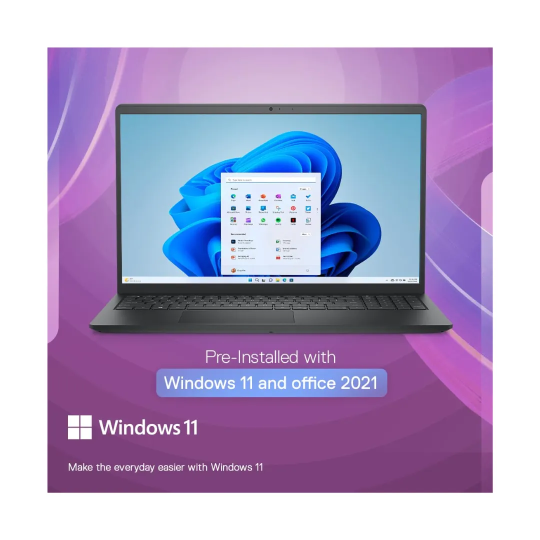 Dell Inspiron 15 3525 (AMD/ Ryzen 5-5500U/ 8GB/ 512GB SSD/ Win 11/ Black) Laptop