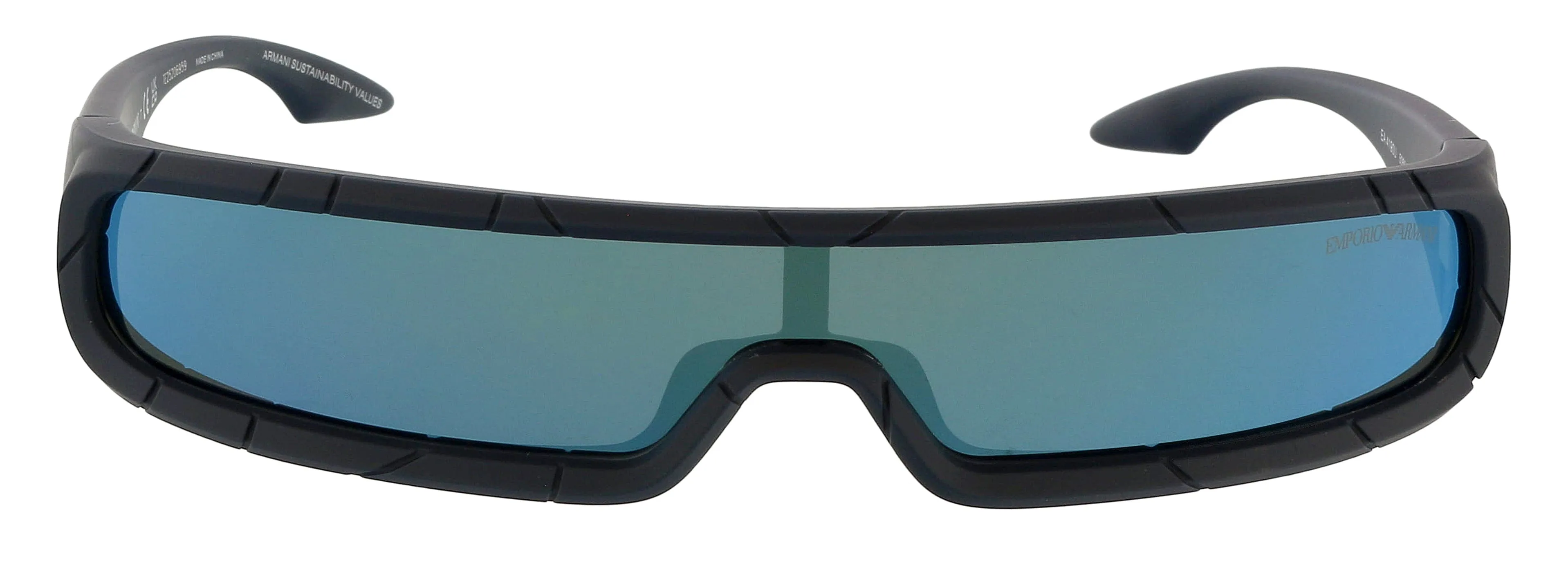 Emporio Armani 0EA4190U 506555 Full Rim Navy Blue Shield Sunglasses