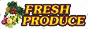 Fresh Produce Retail Outdoor Vinyl Banner Sign