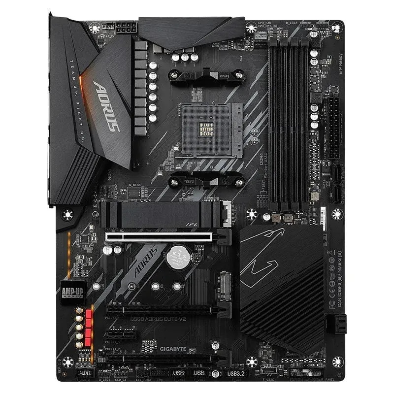 GIGABYTE Aorus AMD B550 Chipset for 3rd/4th/5th Generation AMD Ryzen™ processors; 4x Dual DDR4; 2x M2; HDMI; DP; ATX