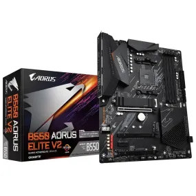 GIGABYTE Aorus AMD B550 Chipset for 3rd/4th/5th Generation AMD Ryzen™ processors; 4x Dual DDR4; 2x M2; HDMI; DP; ATX