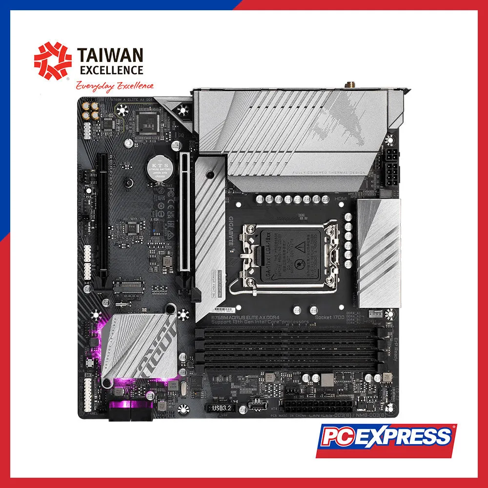 GIGABYTE B760M-A-ELITE-AX DDR4 Micro-ATX Motherboard