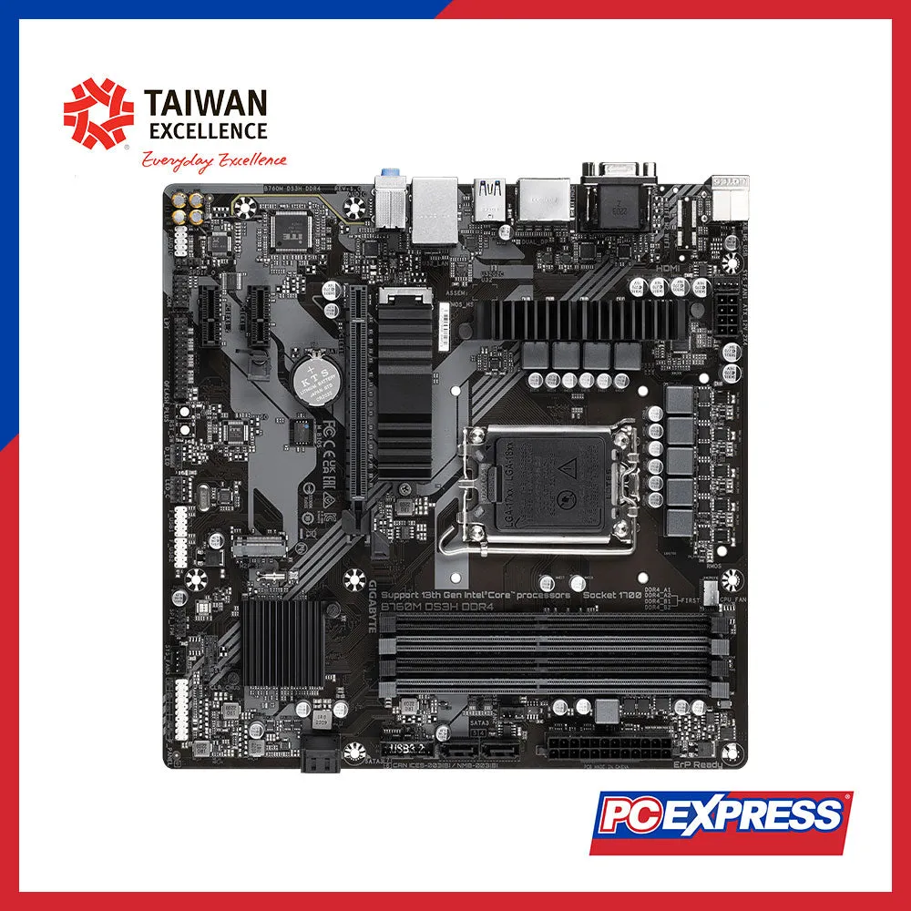 GIGABYTE B760M-DS3H DDR4 Micro ATX Motherboard