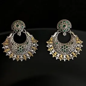 Green Oxidized Earring 1086-4090