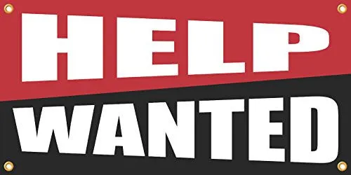 Help Wanted 2ftx4ft Vinyl Retail Banner Sign