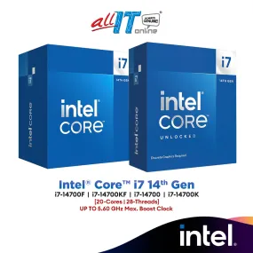 Intel® Core™ i7-14700K / i7-14700KF / i7-14700 / i7-14700F (20-Core/28-Threads) Processor | Intel 14th Gen CPU (LGA1700)