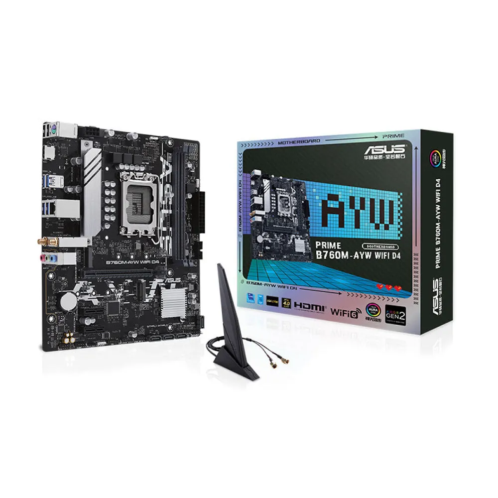 Motherboard Asus B760M-AYW, LGA1700, WIFI, DDR4