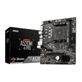 Msi A520M-A Pro Amd Am4 Matx Gaming Motherboard