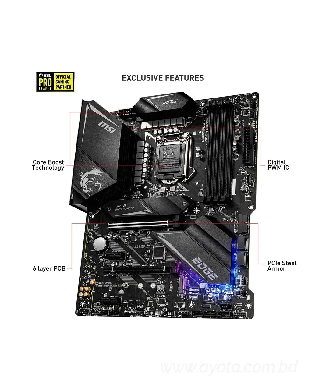 MSI MPG Z490 Gaming EDGE WiFi ATX Motherboard