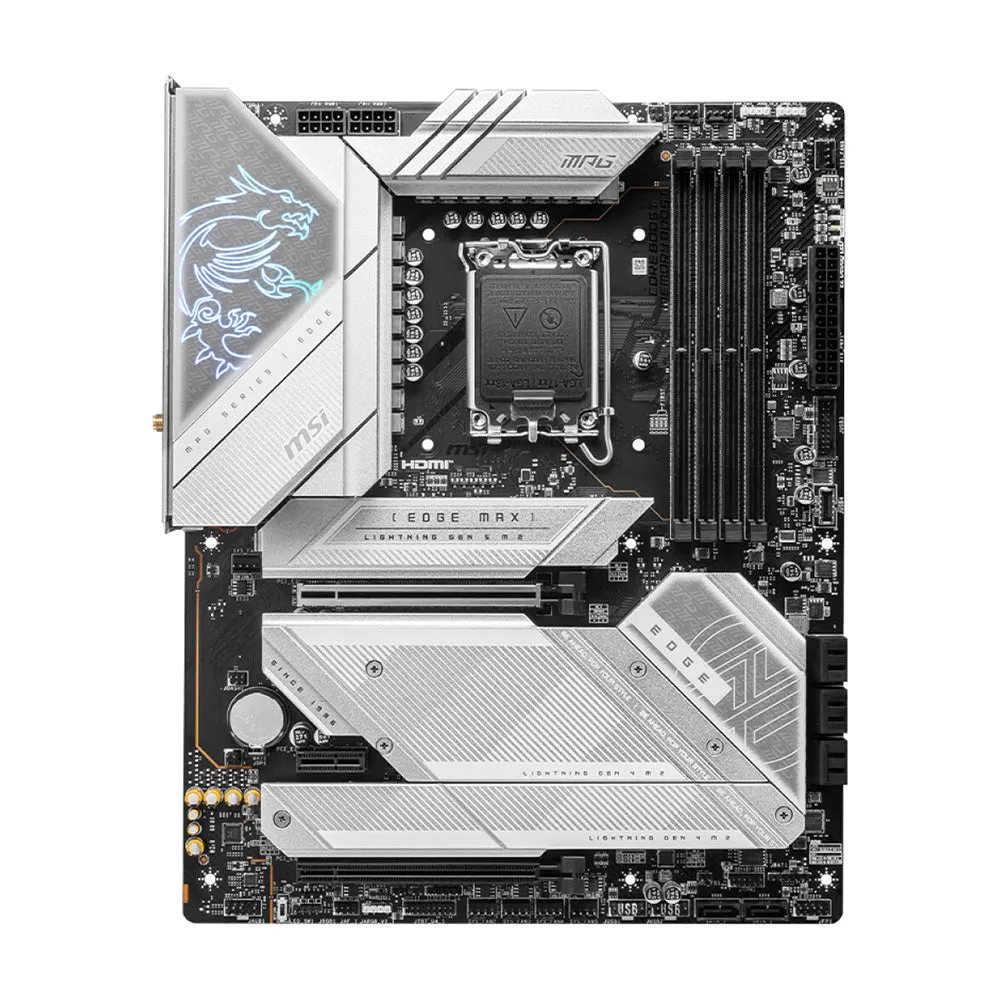 MSI MPG Z790 EDGE TI MAX Motherboard, WIFI, DDR5, Black/Silver White