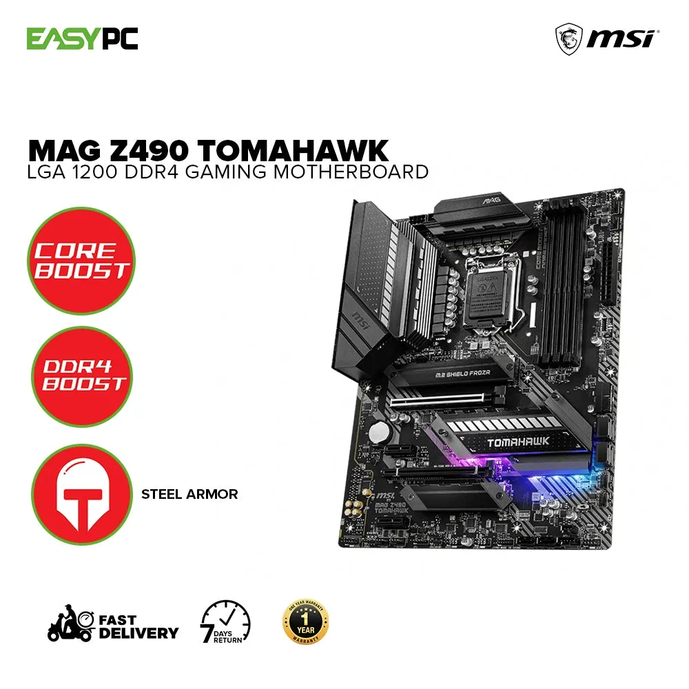 MSI Z490 Tomahawk LGA 1200 Ddr4 Gaming Motherboard