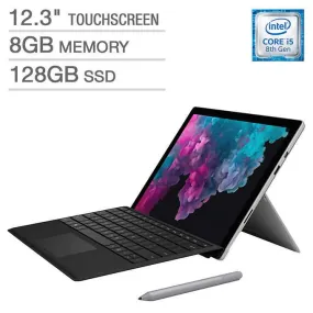 New Microsoft Surface Pro 6 Bundle - Intel Core i5 - 2736 x 1824 Display - Black Surface Pro Type Cover