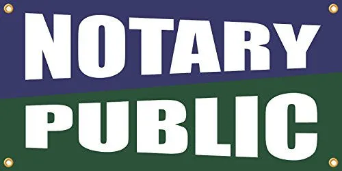 Notary Public 2ftx4ft Vinyl Retail Banner Sign