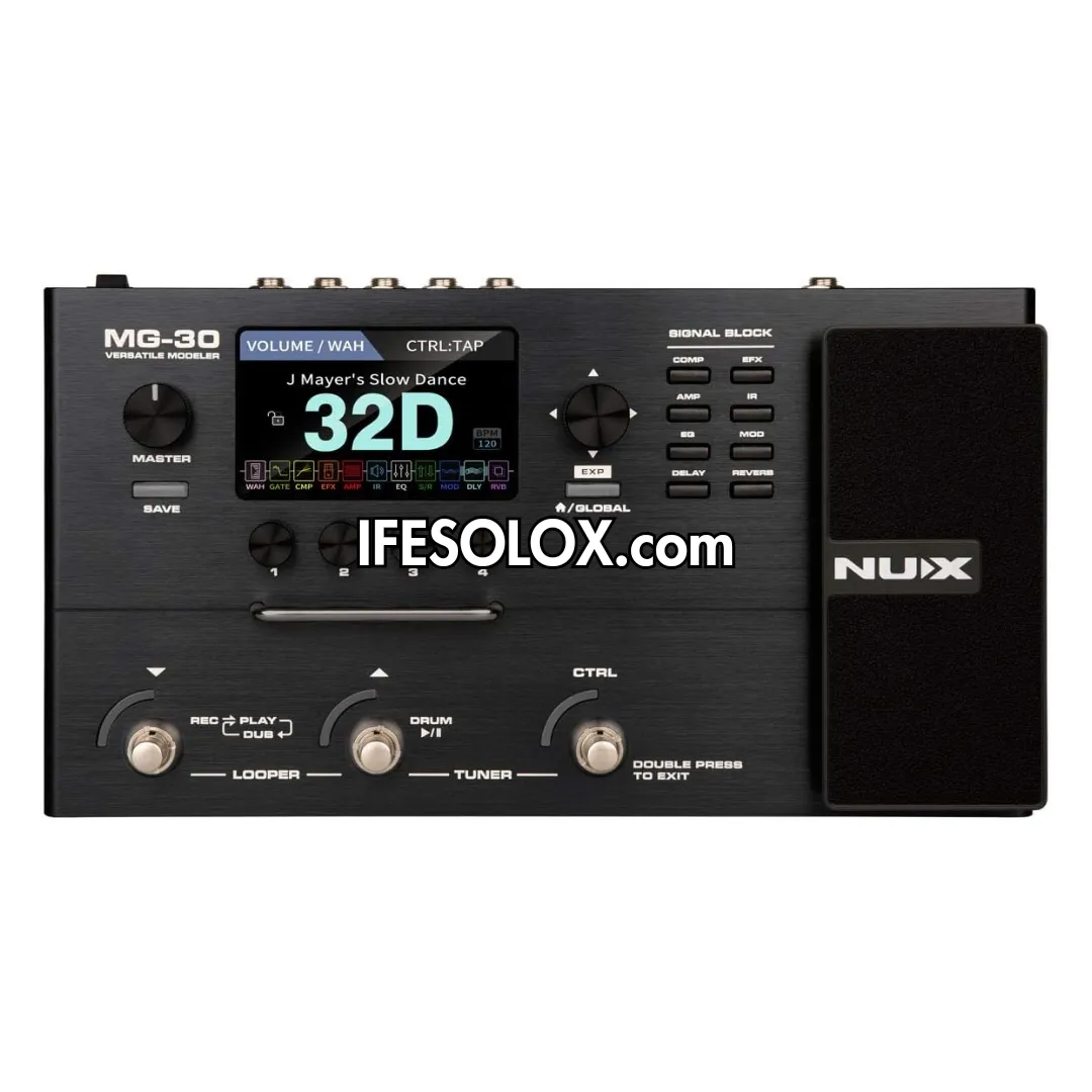 NUX MG-30 Guitar Multi-Effects Pedal Modeler with USB-C Audio Interface - Brand New