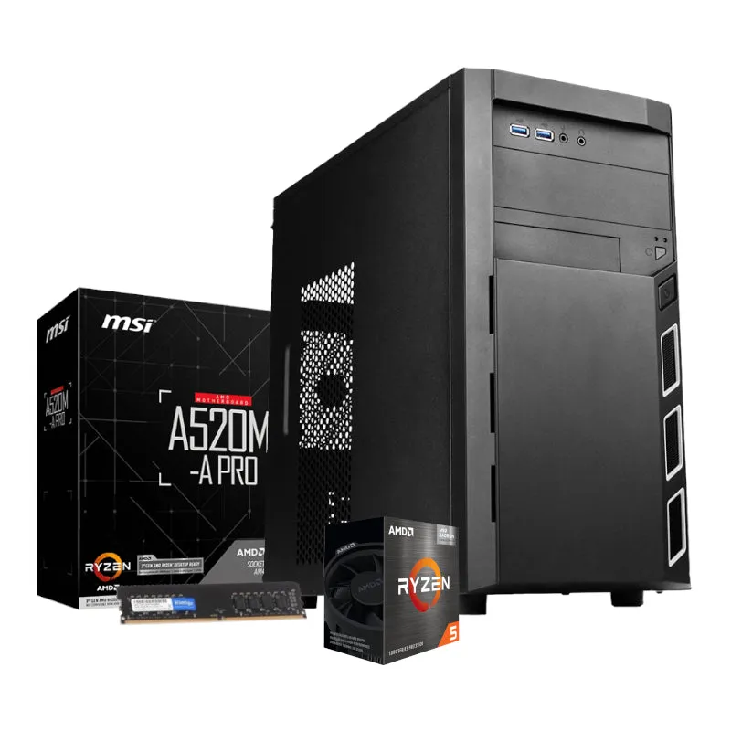 Pcbuilder Amd Ryzen 5 4600G Desk Master Prime Windows 11 Home Desktop Pc