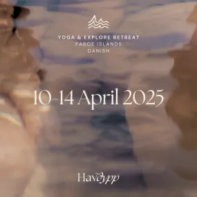 Retreat Faroe Islands Yoga & Explore - 10-14 April 2025 (Danish) - Deposit