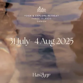 Retreat Faroe Islands Yoga & Explore - 31 July-4 Aug 2025 (Danish) - Deposit