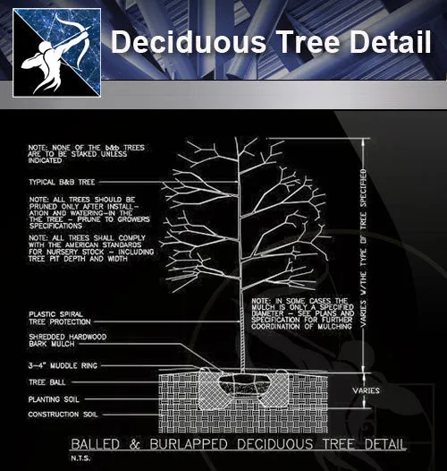 【Roof Details】Free Deciduous Tree Detail