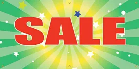 Sale Full Color Vinyl Banner. Ready To Use
