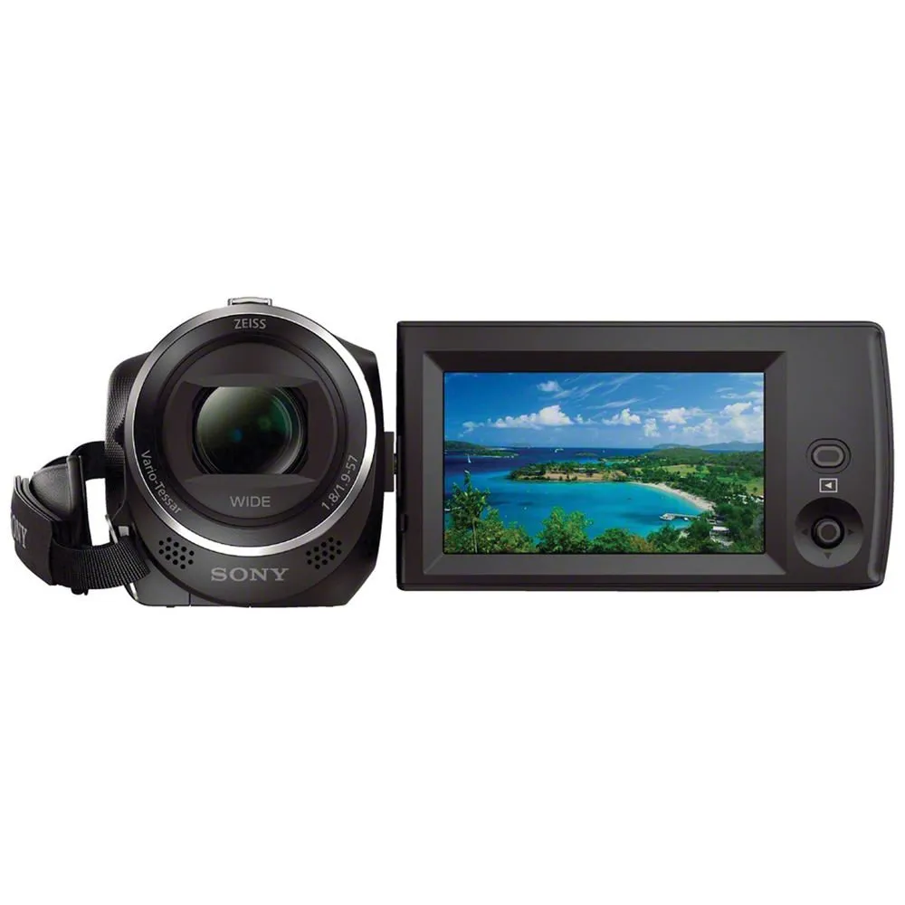 Sony HDR-CX405 HD Handycam HDRCX405/B   64GB microSDXC   Carrying Case   Deluxe Cleaning Kit   Microfiber Cloth Bundle