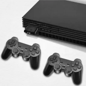 Sony Playstation 2 (PS2) Game Console Complete Set with 2 Wireless Game Controller & 10 Games - Foreign Used