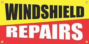 Windshield Repairs 2ftx4ft Vinyl Retail Banner Sign